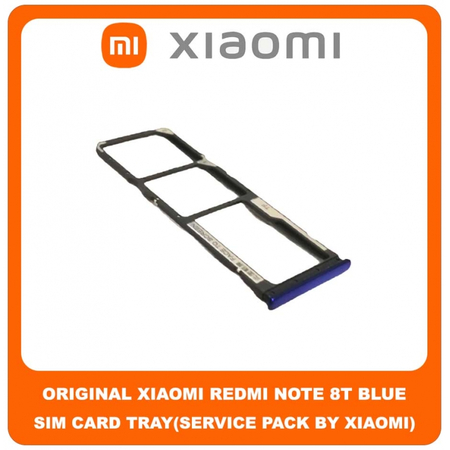 Original Γνήσιο Xiaomi Redmi Note 8T Note8T (M1908C3XG) SIM Tray Cover Assy + Micro SD Tray Slot Υποδοχέας Βάση Θήκη Κάρτας SIM Κάλυμμα Μπλε Blue (Service Pack By Xiaomi)