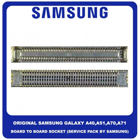 Γνήσια Original Samsung Galaxy A40 A405 (A405F/DS) A51 A515 (A515F/DS, A515F/DSN) A70 A705 (A705F/DS) A71 A715 (A715F/DS) Header Board To Board Board Connector / BTB Socket 2x39 Pin Κονέκτορας Πλακέτας 3710-004285 (Service Pack By Samsung)
