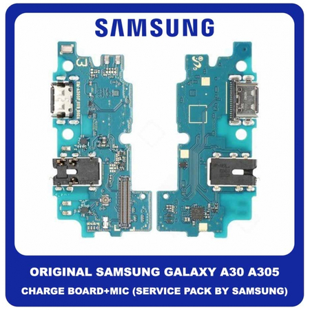 Γνήσιο Original Samsung Galaxy A30 A305 (SM-A305F, SM-A305FN, SM-A305G, SM-A305GN, SM-A305YN, SM-A3050, SM-A305N, SM-A305GT, SM-A305F/DS, SM-A305FN/DS, SM-A305G/DS, SM-A305GT/DS, SM-A305GN/DS) Καλωδιοταινία Φόρτισης SUB Charging Board (Charge Connector Dock Flex) + Mic Μικρόφωνο GH96-12435A (Service Pack By Samsung)