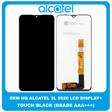 OEM HQ Alcatel 3L 2020 (5029Y, 5029, 5029D, 5029D_EEA, 5029Y_EEA) IPS LCD Display Assembly Screen Οθόνη + Touch Screen Digitizer Μηχανισμός Αφής Μαύρο Black (Grade AAA+++)