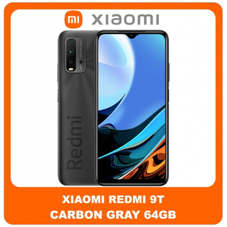 Xiaomi Redmi 9T Redmi9T (J19S, M2010J19SG, M2010J19SY) Brand New Smartphone Mobile Phone 64GB Κινητό Carbon Gray Γκρι MZB08CDEU