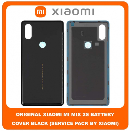 Original Γνήσιο Xiaomi Mi Mix 2S Mix2S (M1803D5XA) Rear Back Battery Cover Πίσω Κάλυμμα Καπάκι Μπαταρίας Black Μαύρο (Service Pack By Xiaomi)