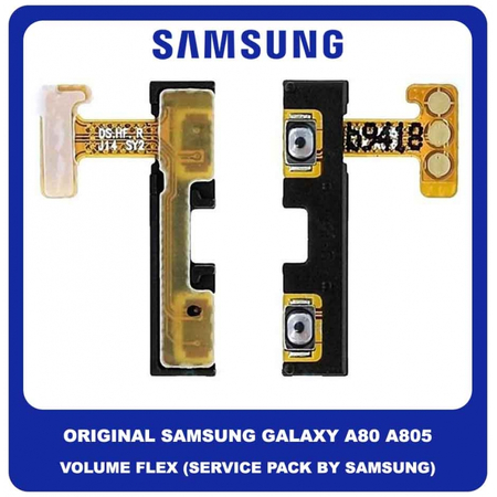 Γνήσιο Original Samsung Galaxy A80 A805 (SM-A805F, SM-A8050, SM-A805X, SM-A805N) Volume Flex Cable Button Καλωδιοταινία Κουμπιών Έντασης Ήχου GH96-12527A (Service Pack By Samsung)