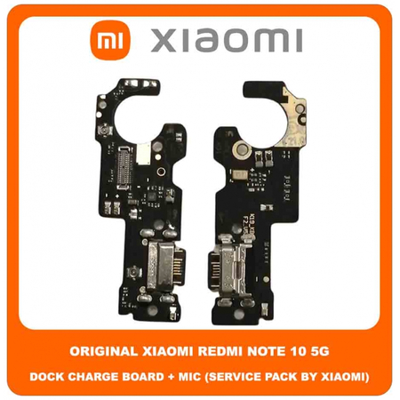 Original Γνήσιο Xiaomi Redmi Note 10 5G , Redmi Note10 5G (M2103K19G) Καλωδιοταινία Φόρτισης SUB Charging Board (Charge Connector Dock Flex) + Mic Μικρόφωνο (Service Pack By Xiaomi)
