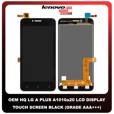 OEM HQ Lenovo A Plus A+ A1010a20 IPS LCD Display Assembly Screen Οθόνη + Touch Screen Digitizer Μηχανισμός Αφής Black Μαύρο (Grade AAA+++)