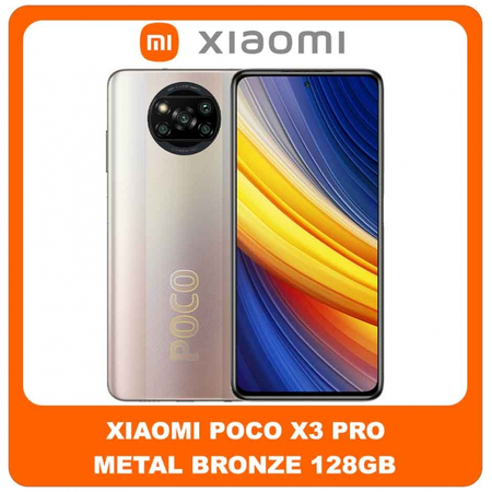 Xiaomi Poco X3 Pro, PocoX3 Pro (M2102J20SG, M2102J20SI) Brand New Smartphone Mobile Phone 128GB Κινητό Metal Bronze MZB08UOEU