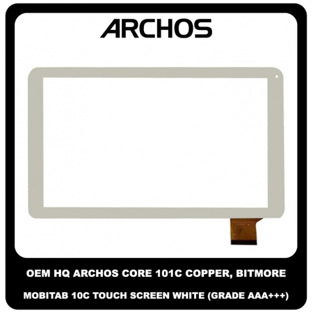 OEM HQ Archos 101C Copper Bitmore Mobitab 10C 3G Touch Screen Digitizer Μηχανισμός Αφής White Άσπρο (Grade AAA+++)