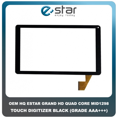 OEM HQ Tablet Estar Grand HD Quad Core MID1298 MID 1298 Touch Screen Digitizer Μηχανισμός Αφής Τζάμι Black Μαύρο (Grade AAA+++)