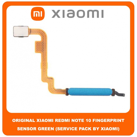 Original Γνήσιο Xiaomi Redmi Note 10 , Redmi Note10 (M2101K7AI, M2101K7AG) Fingerprint Flex Sensor Καλωδιοταινία Αισθητήρας Δακτυλικού Αποτυπώματος Green Πράσινο (Service Pack By Xiaomi)