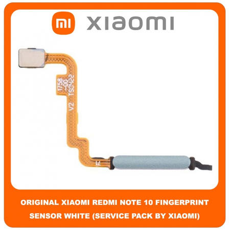 Original Γνήσιο Xiaomi Redmi Note 10 , Redmi Note10 (M2101K7AI, M2101K7AG) Fingerprint Flex Sensor Καλωδιοταινία Αισθητήρας Δακτυλικού Αποτυπώματος White Άσπρο (Service Pack By Xiaomi)