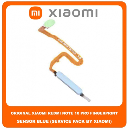 Original Γνήσιο Xiaomi Redmi Note 10 Pro, Redmi Note10 Pro (M2101K6G, M2101K6R) Fingerprint Flex Sensor Καλωδιοταινία Αισθητήρας Δακτυλικού Αποτυπώματος Blue Μπλε (Service Pack By Xiaomi)