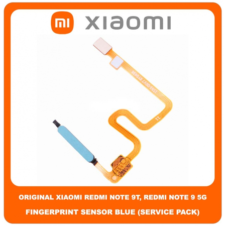Original Γνήσιο Xiaomi Redmi Note 9T , Redmi Note9T (M2007J22G, J22) Redmi Note 9 5G , Note9 5G (M2007J22C) Fingerprint Flex Sensor Καλωδιοταινία Αισθητήρας Δακτυλικού Αποτυπώματος Blue Μπλε (Service Pack By Xiaomi)