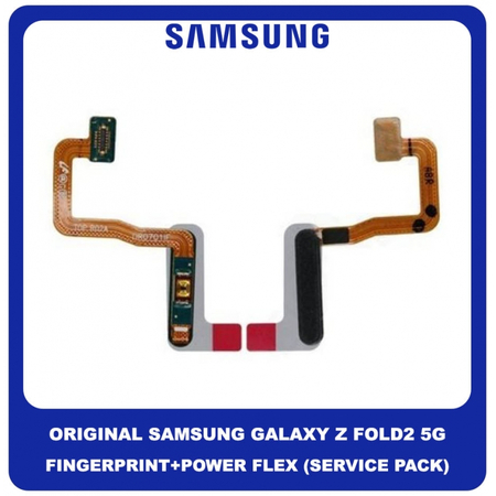 Γνήσιο Original Samsung Galaxy Z Fold2 5G , Z Fold 2 5G F916 (SM-F916B, SM-F916U, SM-F916U1, SM-F916N) Fingerprint Flex Sensor Καλωδιοταινία Αισθητήρας Δακτυλικού Αποτυπώματος + Power Key Καλωδιοταινία Εκκίνησης Έναρξης Mystic Black Μαύρο GH96-13727Α (Service Pack By Samsung)