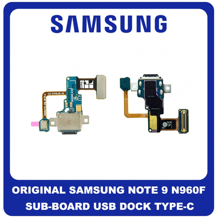Γνήσιο Original Samsung Galaxy Note 9, Note9 (N960 SM-N960F) Καλωδιοταινία φορτησης Type-C USB Charging Dock Port Connector Flex Cable GH97-22278A (Service Pack By Samsung)