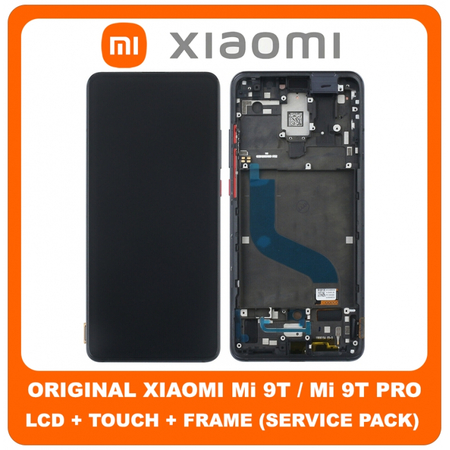 Γνήσιο Original Xiaomi Mi9T, Mi 9T (M1903F10G) Mi 9T Pro Mi9T Pro (M1903F11G) Amoled LCD Display Screen Οθόνη + Touch Screen Digitizer Μηχανισμός Αφής + Πλαίσιο Frame Black Μαύρο 560110015033 560110014033 (Service Pack By Xiaomi)