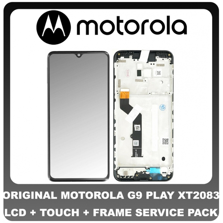 Γνήσιο Original Motorola MOTO G9 PLAY (XT2083) Lcd Display Screen Οθόνη + Touch Screen Digitizer Μηχανισμός Αφής + Frame Πλασιο Black 5D68C17397 (Service Pack By Motorola)