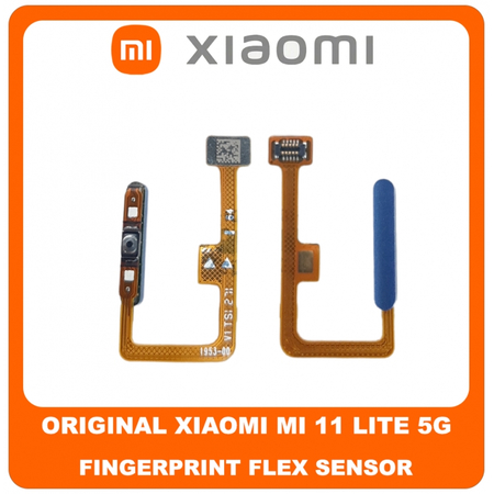 Γνήσιο Original Xiaomi Mi 11 Lite 5G (M2101K9G, M2101K9C, M2101K9R) Fingerprint Flex Sensor Αισθητήρας Δακτυλικού Αποτυπώματος Blue Μπλε (Service Pack By Xiaomi)