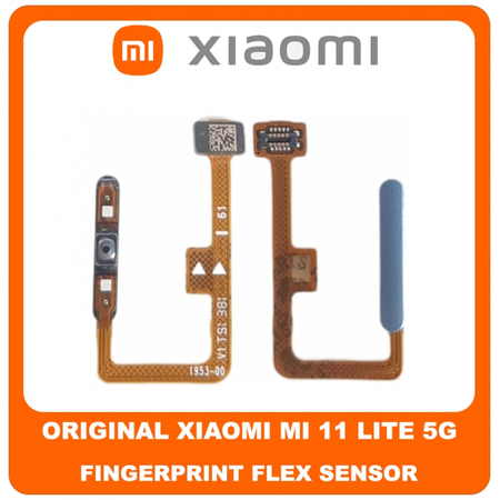 Γνήσιο Original Xiaomi Mi 11 Lite 5G (M2101K9G, M2101K9C, M2101K9R) Fingerprint Flex Sensor Αισθητήρας Δακτυλικού Αποτυπώματος Blue Μπλε (Service Pack By Xiaomi)