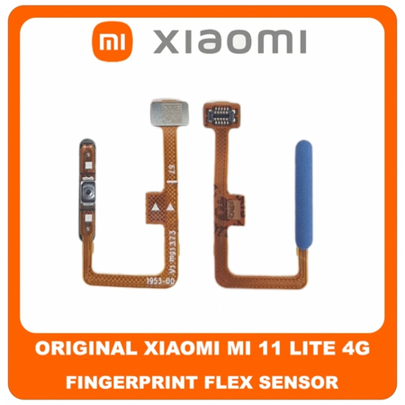 Γνήσιο Original Xiaomi Mi 11 Lite 4G (M2101K9AG, M2101K9AI) Fingerprint Flex Sensor Αισθητήρας Δακτυλικού Αποτυπώματος Blue Μπλε (Service Pack By Xiaomi)