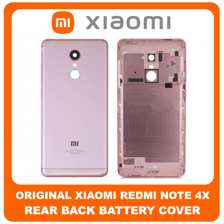 Γνήσιο Original Xiaomi Redmi Note 4X China Version ( 2016100) Rear Battery Back Cover Πίσω Καπάκι Μπαταρίας Pink Ροζ + Camera Lens (Τζαμάκι Κάμερας) (Service Pack By Xiaomi)