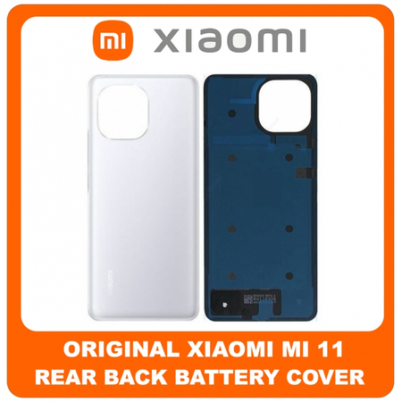 HQ OEM Συμβατό Για Xiaomi Mi 11 (M2011K2C, M2011K2G) Rear Back Battery Cover Πίσω Κάλυμμα Καπάκι Μπαταρίας White Άσπρο (Grade AAA+++)