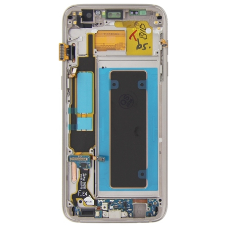 Γνήσια Original Samsung Galaxy S7 Edge G935F G935 Οθόνη LCD + Touch Screen Μηχανισμός Αφής Gold GH97-18533C