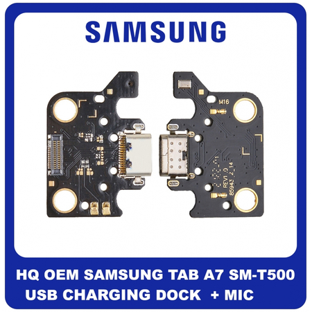 HQ OEM Συμβατό Για Samsung Galaxy Tab A7 2020 T500 10.4 (SM-T500, SM-T505, SM-T505N) USB Type-C Charging Dock Connector Flex Sub Board, Καλωδιοταινία Υπό Πλακέτα Φόρτισης + Microphone Μικρόφωνο (Grade AAA+++)