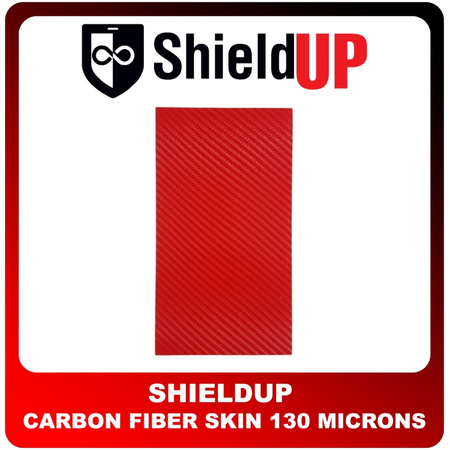 New ShieldUp 1pc Carbon Fiber Skin Ειδική Μεμβράνη Νανοτεχνολογίας 130 Microns Carbon Red Κόκκινο (Με Αγορά Μηχανήματος Ή Χρησιδάνειο) Τιμή Τεμαχίου