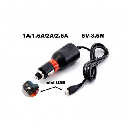 Φορτιστής Αναπτήρα - Mini usb - 3.5m - 5v - 001245