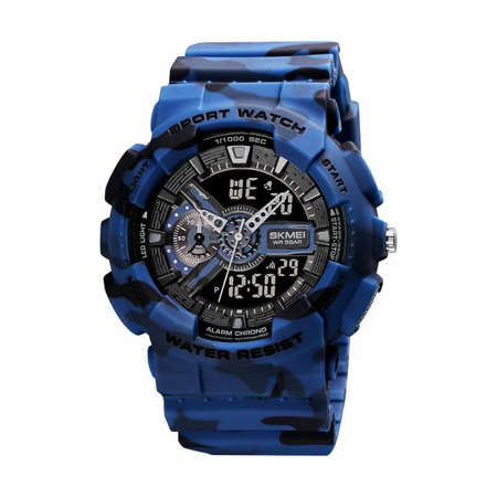 Ψηφιακό/αναλογικό Ρολόι Χειρός – Skmei - 1688 - 016885 - Army Blue