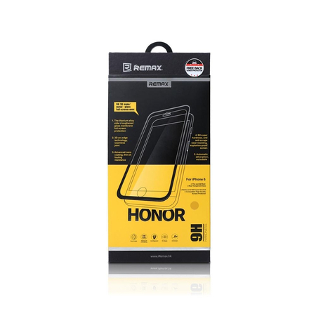 Tempered Glass  Remax Honor, για Iphone 6 / 6s Plus, Μεταλλική Λωρίδα, 0,3mm, Μαύρο - 52311