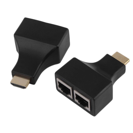 Extender Hdmi Μέσω lan cat-5e/6, Oem, Μαύρο - 17165