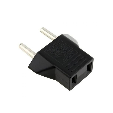 Adapter no Brand bx-9619, us to eu, cee 7/16, 220v, High Quality, Black - 17705