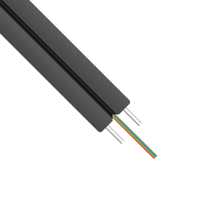 Fiber Optic Cable Detech, Ftth, 4 Cores, Indoor, 2000m, Black - 18417