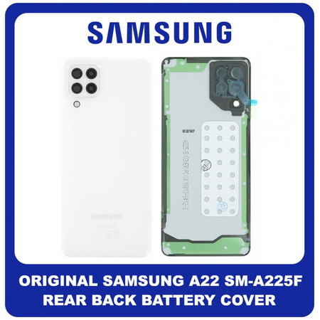Γνήσια Original Samsung Galaxy A22 (SM-A225F, SM-A225F/DS) Rear Battery Cover Πίσω Καπάκι Μπαταρίας White Άσπρο GH82-26518B (Service Pack By Samsung)