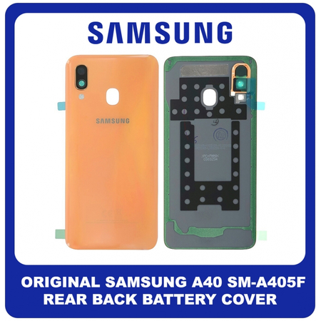 Γνήσια Original Samsung Galaxy A40 (SM-A405F, SM-A405FN, SM-A405FM, SM-A405S) Rear Back Battery Cover Πίσω Κάλυμμα Καπάκι Πλάτη Μπαταρίας Coral Κοραλλί GH82-19406D (Service Pack By Samsung)