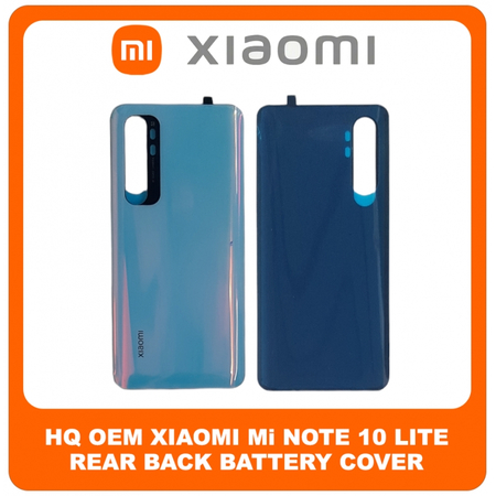 HQ OEM Συμβατό Για Xiaomi Mi Note 10 Lite, Note10 Lite (M2002F4LG, M1910F4G) Rear Back Battery Cover Πίσω Κάλυμμα Καπάκι Πλάτη Μπαταρίας White Άσπρο (Grade AAA+++)