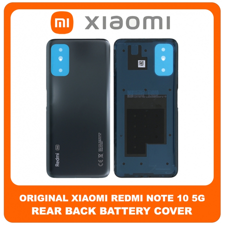 Γνήσια Original Xiaomi Redmi Note 10 5G, Redmi Note10 5G (M2103K19G, M2103K19C) Rear Back Battery Cover Πίσω Κάλυμμα Καπάκι Πλάτη Μπαταρίας Graphite Gray Μαύρο 550500012A9X (Service Pack By Xiaomi)