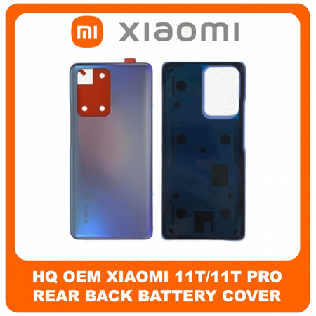 HQ OEM Συμβατό Για Xiaomi 11T (21081111RG), 11T Pro,11TPro (2107113SG, 2107113SI) Rear Back Battery Cover Πίσω Κάλυμμα Καπάκι Πλάτη Μπαταρίας Celestial Blue Μπλε (Grade AAA+++)