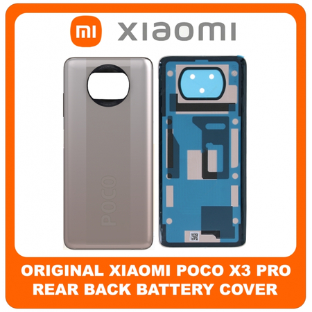 Γνήσια Original Xiaomi Poco X3 Pro, Poco X3Pro (M2102J20SG, M2102J20SI) Rear Back Battery Cover Πίσω Κάλυμμα Καπάκι Πλάτη Μπαταρίας Metal Bronze 55050000UN6D (Service Pack By Xiaomi)