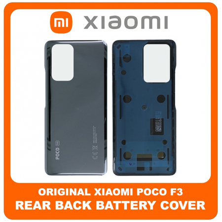 Γνήσια Original Xiaomi Poco F3 (M2012K11AG) Rear Back Battery Cover Πίσω Κάλυμμα Καπάκι Πλάτη Μπαταρίας Night Black Μαύρο 56000EK11A00 (Service Pack By Xiaomi)