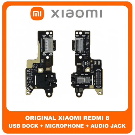 Γνήσια Original Xiaomi Redmi 8, Redmi8 (M1908C3IC, MZB8255IN) USB Type-C Charging Dock Connector Flex Sub Board, Καλωδιοταινία Υπό Πλακέτα Φόρτισης + Microphone Μικρόφωνο + Audio Jack Θύρα Ακουστικών 5600070C3I00 (Service Pack By Xiaomi)