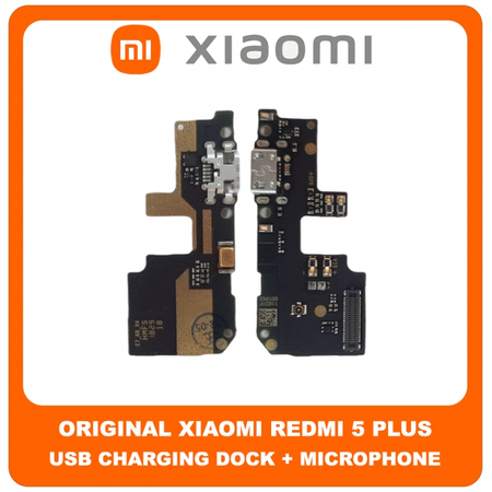 Γνήσια Original Xiaomi Redmi 5 Plus, Redmi5 Plus (MEG7, MEI7) Micro USB Charging Dock Connector Flex Sub Board, Καλωδιοταινία Υπό Πλακέτα Φόρτισης + Microphone Μικρόφωνο 560030015033 (Service Pack By Xiaomi)