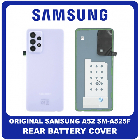 Γνήσια Original Samsung Galaxy A52 (SM-A525F, SM-A525F/DS) Rear Battery Cover Πίσω Καπάκι Μπαταρίας Violet Βιολετί GH82-25427C (Service Pack By Samsung)