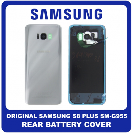Original Γνήσιο Samsung Galaxy S8 Plus G955F G955 SM-G955F BATTERY COVER Καπάκι Μπαταρίας Silver Ασημί ​ GH82-14015B (Service Pack)