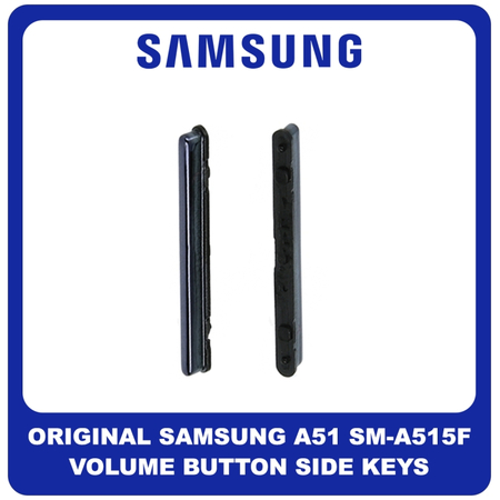 Γνήσια Original Samsung Galaxy A51, Galaxy A 51 (SM-A515F, SM-A515F/DSN, SM-A515F/DS) Volume Button External Side Keys Πλαινό Πλήκτρο Κουμπί Ρύθμισης Έντασης Ήχου Prism Crush Black Μαύρο GH98-45035B (Service Pack By Samsung)