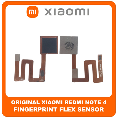 Γνήσια Original Xiaomi Redmi Note 4 , Redmi Note4(2016100) Fingerprint Sensor Flex Αισθητήρας Δαχτυλικού Αποτυπώματος Black Μαύρο (Service Pack By Xiaomi)
