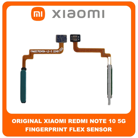 Γνήσια Original Xiaomi Redmi Note 10 5G, Redmi Note10 5G (M2103K19G, M2103K19C) Fingerprint Flex Sensor Αισθητήρας Δακτυλικού Αποτυπώματος Aurora Green Πράσινο 49020000139X​ (Service Pack By Xiaomi)