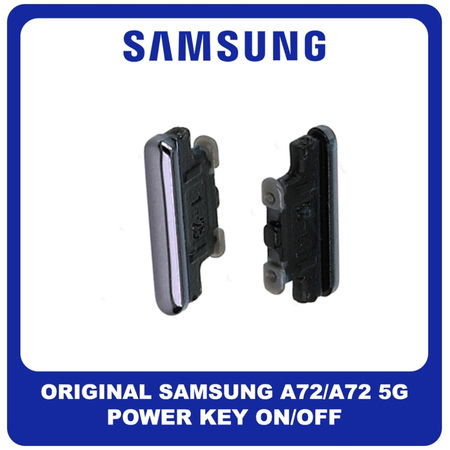 Γνήσια Original Samsung Galaxy A72 (SM-A725F, SM-A725F/DS), A72 5G (SM-A726B, SM-A726B/DS) Power Key On/Off Πλήκτρo Εκκίνησης Awesome Black Μαύρο GH98-46285A (Service Pack By Samsung)