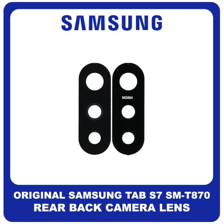 Γνήσια Original Samsung Galaxy Tab S7 T870 11" (SM-T870, SM-T875, SM-T876B) Rear Back Camera Lens Πίσω Τζαμάκι Κάμερας Black Μαύρο GH64-08115A (Service Pack By Samsung)
